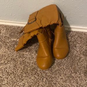 Faux leather boots, rarely worn